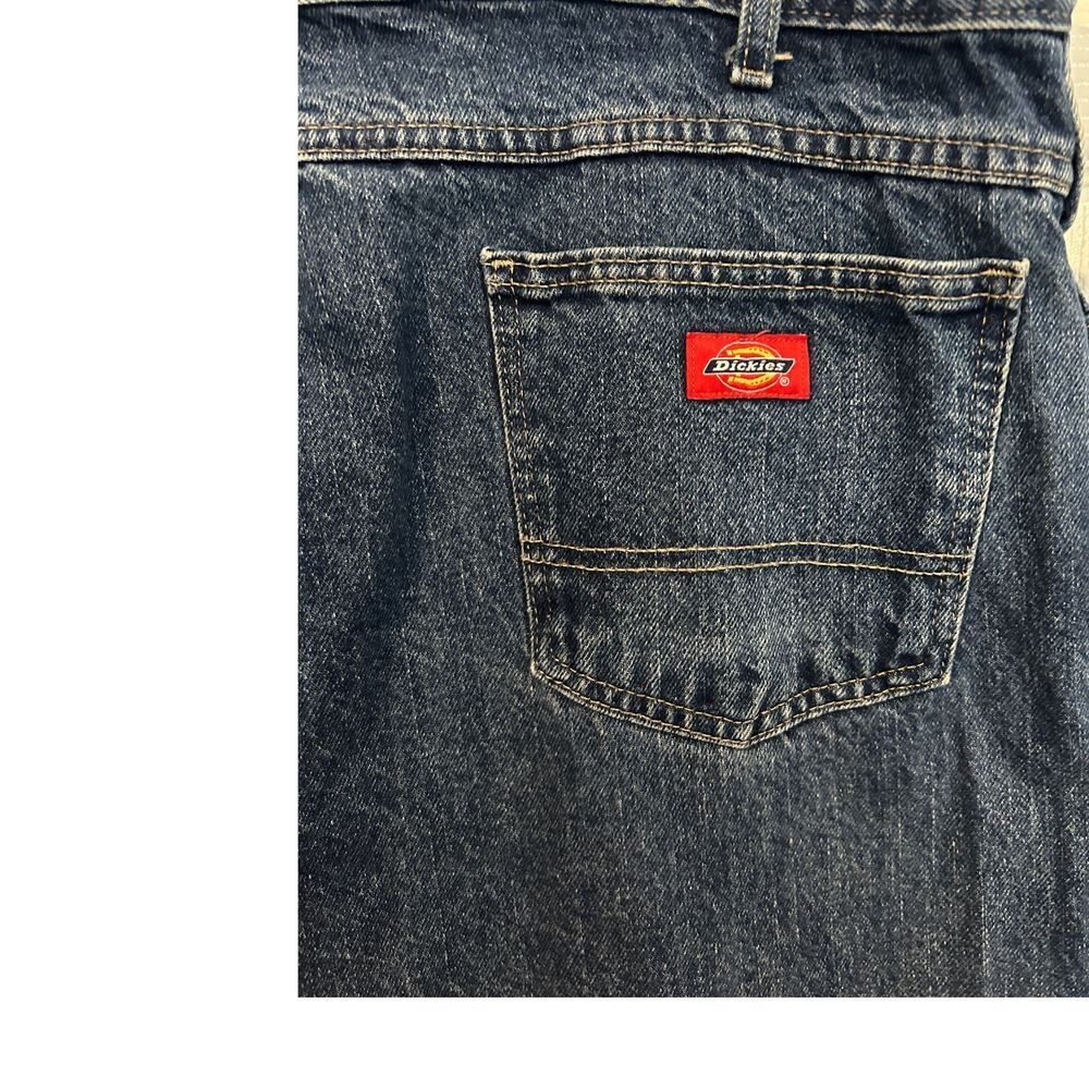 Dickies Relaxed Straight Leg Jeans 40x32 Mens Blue Medium Wash Denim Workwear
